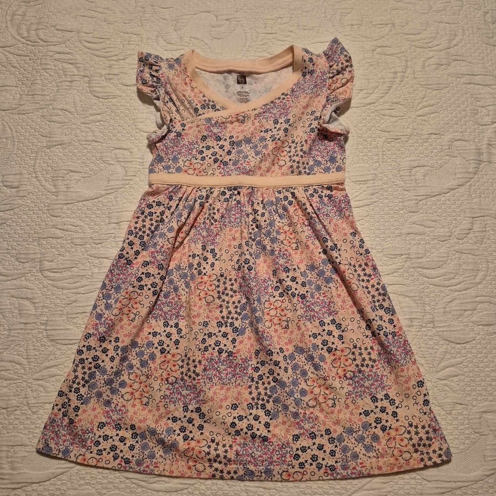 Tea Collection girls size 5 floral sleeveless dress VGUC